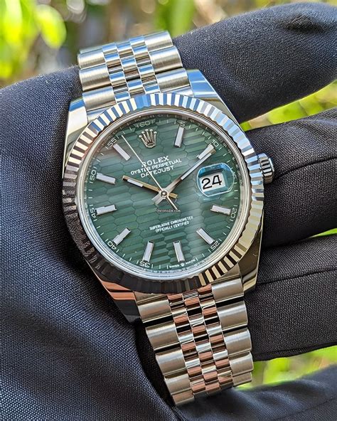 green dial rolex datejust 41|rolex datejust green dial price.